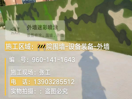 鄂尔多斯 迷彩漆喷涂价格（按平方米计费）